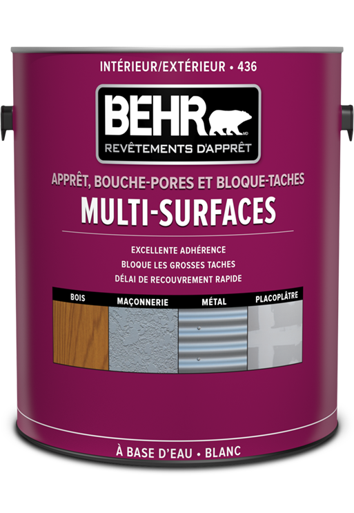 One 3.79 L can of Behr Multi Surface Primer