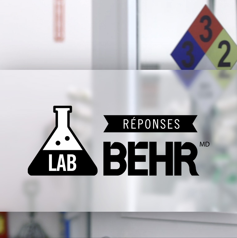 An  image of a laboratory with a title BEHR LABS